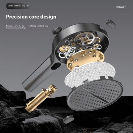 High-Pressure Shower Head Set - 15cm Panel with Bracket & Hose