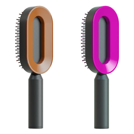Self-Cleaning Hair Brush - Anti-Static Scalp Massage Comb