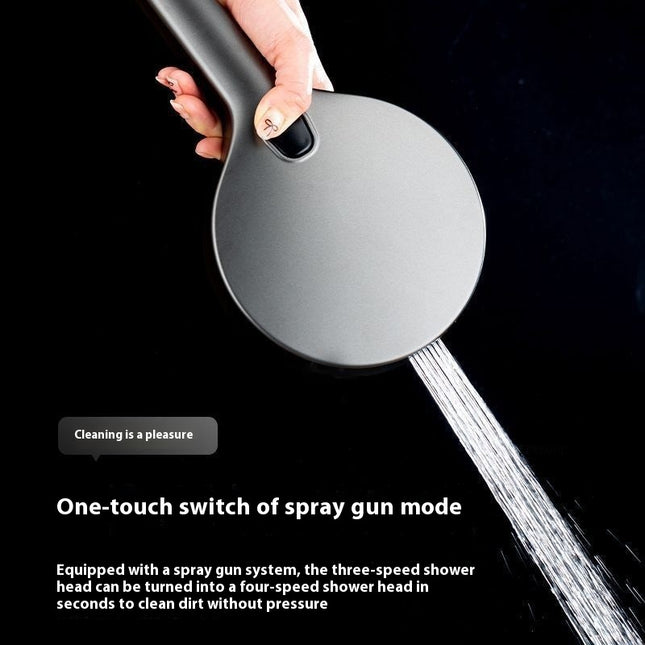 High-Pressure Shower Head Set - 15cm Panel with Bracket & Hose