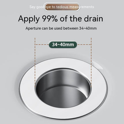Premium Stainless Steel Sink Drain Filter - Pop-Up Basin Plug Stopper with Hair Catcher
