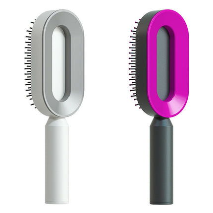 Self-Cleaning Hair Brush - Anti-Static Scalp Massage Comb
