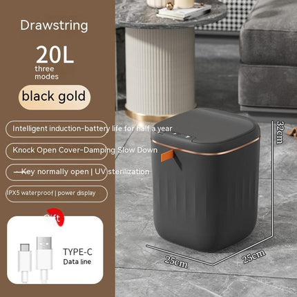 Smart Touchless Trash Can - Automatic Motion Sensor Lid, 11-24L Capacity