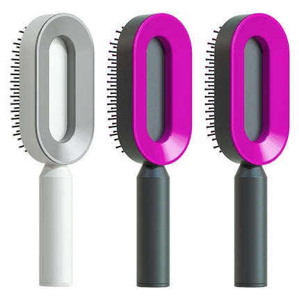 Self-Cleaning Hair Brush - Anti-Static Scalp Massage Comb