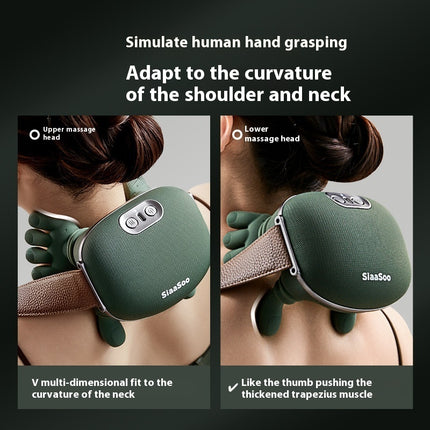 Electric Neck & Shoulder Massager - Wireless 4D Kneading with Heat