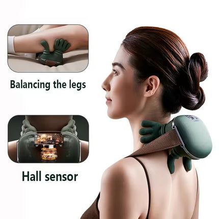 Electric Neck & Shoulder Massager - Wireless 4D Kneading with Heat