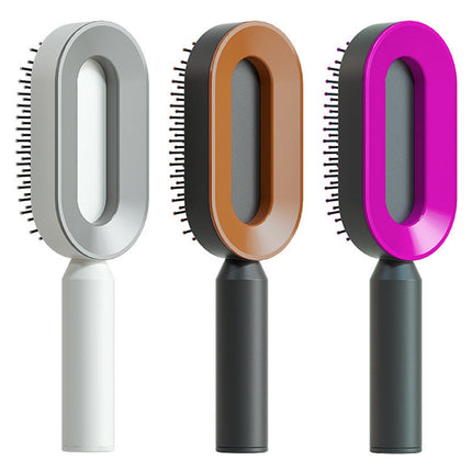 Self-Cleaning Hair Brush - Anti-Static Scalp Massage Comb