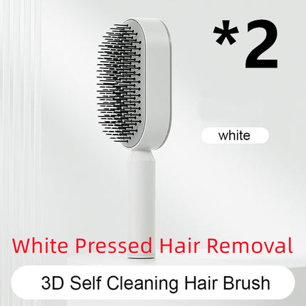 Self-Cleaning Hair Brush - Anti-Static Scalp Massage Comb