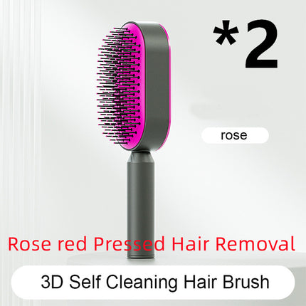 Self-Cleaning Hair Brush - Anti-Static Scalp Massage Comb