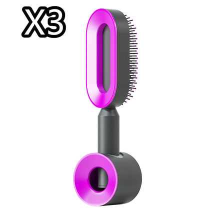 Self-Cleaning Hair Brush - Anti-Static Scalp Massage Comb