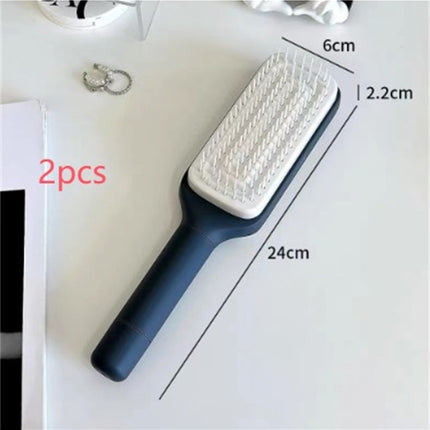 Self-Cleaning Anti-Static Hair Brush - Massage Detangling Comb