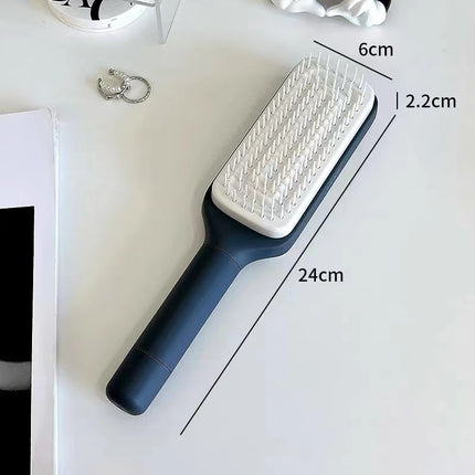 Self-Cleaning Anti-Static Hair Brush - Massage Detangling Comb