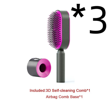Self-Cleaning Hair Brush - Anti-Static Scalp Massage Comb