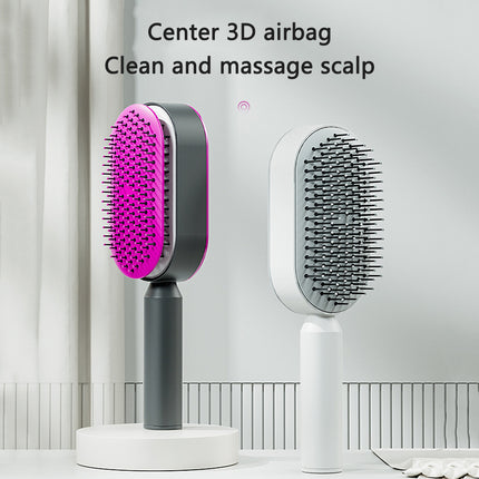 Self-Cleaning Hair Brush - Anti-Static Scalp Massage Comb