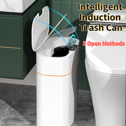 Smart Touchless Trash Can - Automatic Motion Sensor Lid, 11-24L Capacity