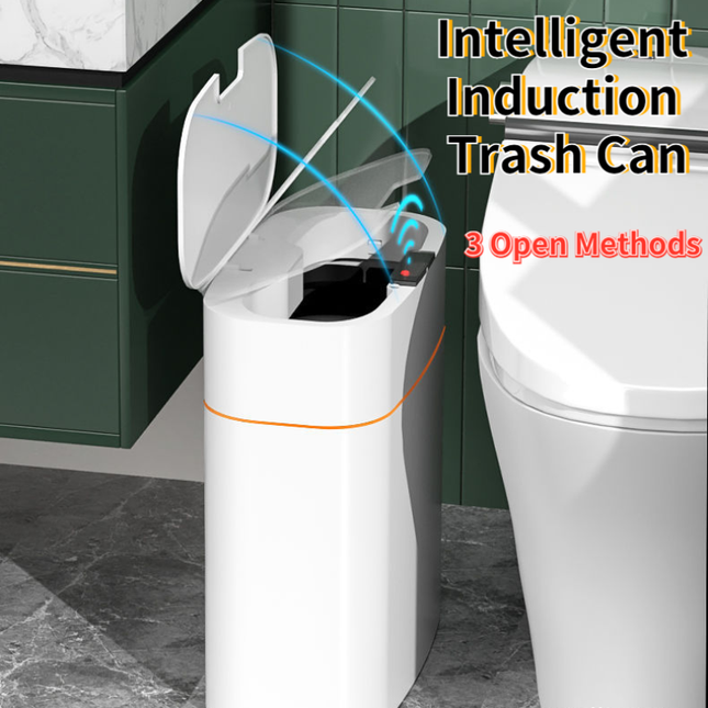 Smart Touchless Trash Can - Automatic Motion Sensor Lid, 11-24L Capacity