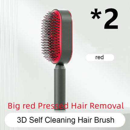 Self-Cleaning Hair Brush - Anti-Static Scalp Massage Comb