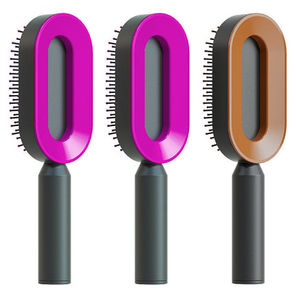 Self-Cleaning Hair Brush - Anti-Static Scalp Massage Comb
