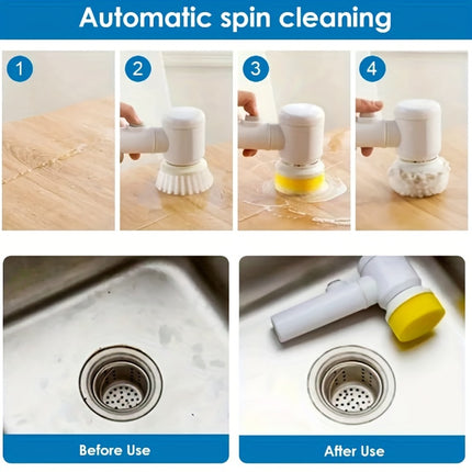 Electric Spin Cleaning Brush - USB Rechargeable Power Scrubber