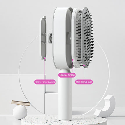 Self-Cleaning Hair Brush - Anti-Static Scalp Massage Comb
