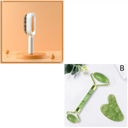 Self-Cleaning Hair Brush - Anti-Static Scalp Massage Comb