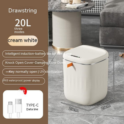 Smart Touchless Trash Can - Automatic Motion Sensor Lid, 11-24L Capacity