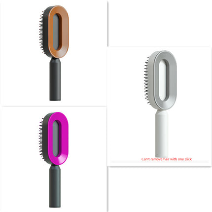 Self-Cleaning Hair Brush - Anti-Static Scalp Massage Comb