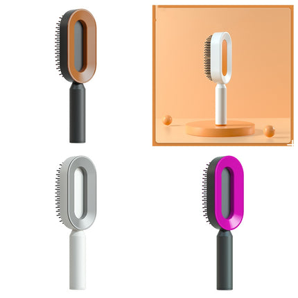 Self-Cleaning Hair Brush - Anti-Static Scalp Massage Comb