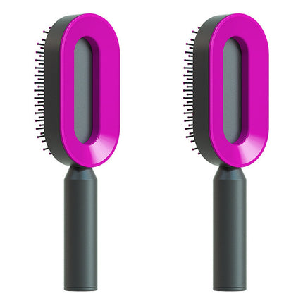 Self-Cleaning Hair Brush - Anti-Static Scalp Massage Comb