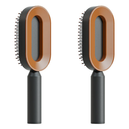 Self-Cleaning Hair Brush - Anti-Static Scalp Massage Comb