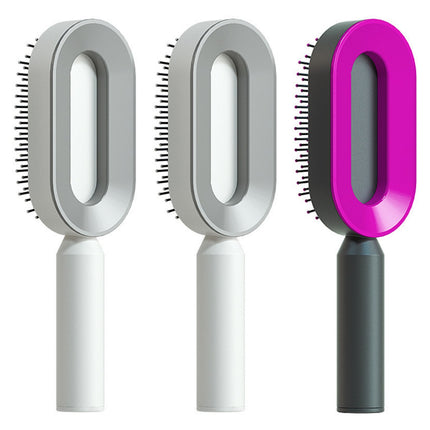 Self-Cleaning Hair Brush - Anti-Static Scalp Massage Comb