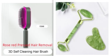 Self-Cleaning Hair Brush - Anti-Static Scalp Massage Comb